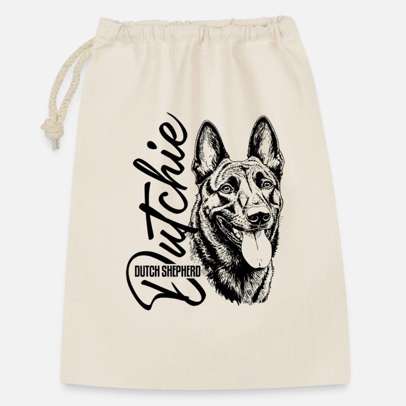 Dutchie - Dutch Shepherd Dog - Gift Bag 30 x 45 cm - nature