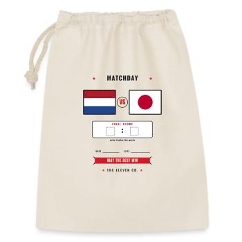 Netherlands vs Japan Football Score Card - Sac cadeau 30 x 45 cm - nature - Devant