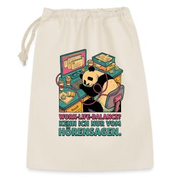 Panda in the home office hearsay - Gift Bag 30 x 45 cm - nature - Front