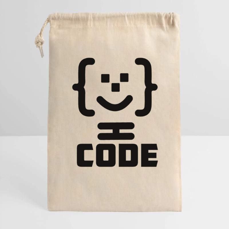 Logo du code du programmeur principal avec texte CODE Sac cadeau 30 x 45 cm