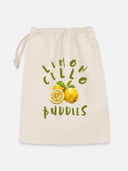 Limoncello Buddies - Geschenkbeutel aus Baumwolle (30 x 45 cm) - Natur