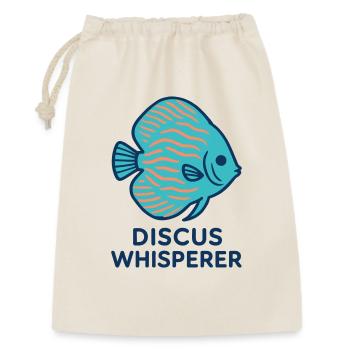 Leidenschaftlich für Blau- und Orange-Diskusfische - Geschenkbeutel aus Baumwolle (30 x 45 cm) - Natur - Vorne
