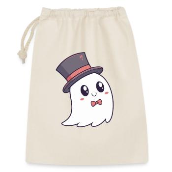 Fantôme chic chapeau et nœud papillon - Sac cadeau 30 x 45 cm - nature - Devant