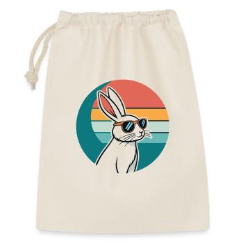 Lapin rétro au soleil - Sac cadeau 30 x 45 cm - nature - Devant