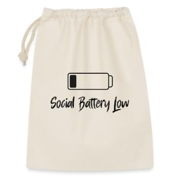 social battery low - Gift Bag 30 x 45 cm - nature - Front