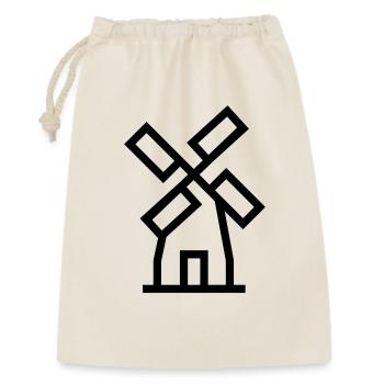 Windmühle windmill Luftenergie - Geschenkbeutel aus Baumwolle (30 x 45 cm) - Natur - Vorne