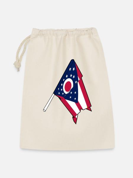 Flagge von Ohio - Geschenkbeutel aus Baumwolle (30 x 45 cm) - Natur