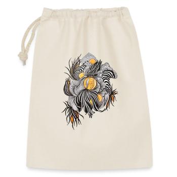 Noir Blossoms Accents d’orange - Sac cadeau 30 x 45 cm - nature - Devant