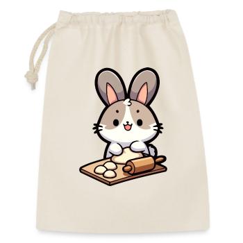 Bunny Baker: Der Teig-Delighter - Geschenkbeutel aus Baumwolle (30 x 45 cm) - Natur - Vorne