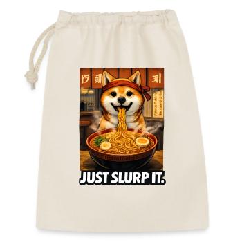 Shiba Ramen Just Slurp It - Geschenkbeutel aus Baumwolle (30 x 45 cm) - Natur - Vorne