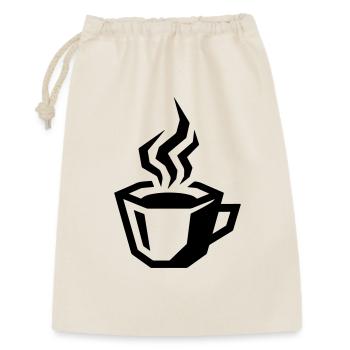 kaffee symbol coffee - Geschenkbeutel aus Baumwolle (30 x 45 cm) - Natur - Vorne