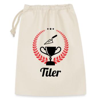 Tiler – pro tile laying precision trade - Gift Bag 30 x 45 cm - nature - Front