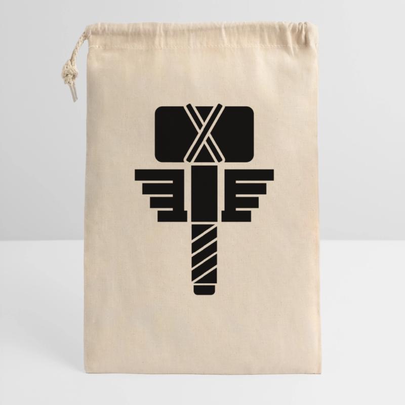 Thor Hammer – Wikinger Mjölnir Comic Superheld Geschenkbeutel aus Baumwolle (30 x 45 cm)