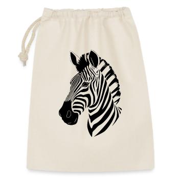 Zebra T-shirt Geschenk - Geschenkbeutel aus Baumwolle (30 x 45 cm) - Natur - Vorne