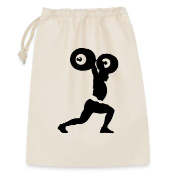 haltérophile - Sac cadeau 30 x 45 cm - nature - Devant