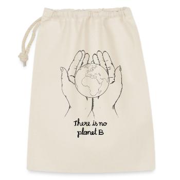 There is no planet b - Geschenkbeutel aus Baumwolle (30 x 45 cm) - Natur - Vorne