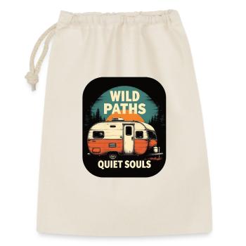 Camping live - Wild Paths Quiet Souls Camper Art - Sac cadeau 30 x 45 cm - nature - Devant