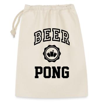 Bier Pong Uni - Geschenkbeutel aus Baumwolle (30 x 45 cm) - Natur - Vorne