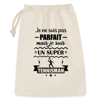 Pas parfait mais super tennisman Tennis - Sac cadeau 30 x 45 cm - nature - Devant