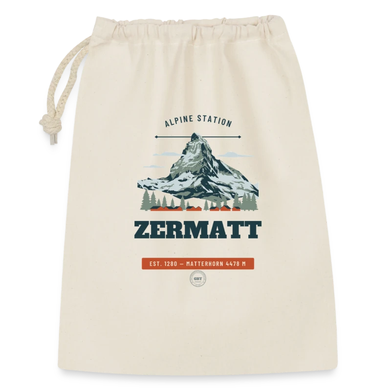Zermatt badge on a gift bag 30 x 45 cm