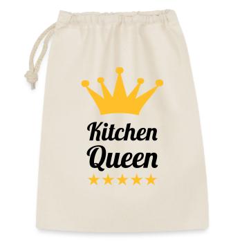 Kitchen Queen - Geschenkbeutel aus Baumwolle (30 x 45 cm) - Natur - Vorne