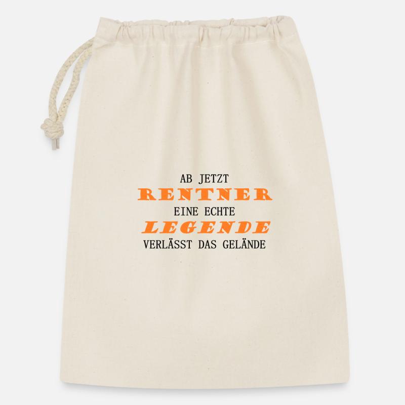 Rentner Legende - Geschenkbeutel aus Baumwolle (30 x 45 cm) - Natur