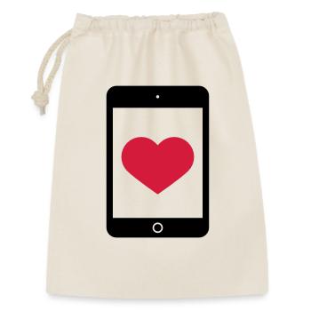 Love Smartphone Tablet - Gift Bag 30 x 45 cm - nature - Front