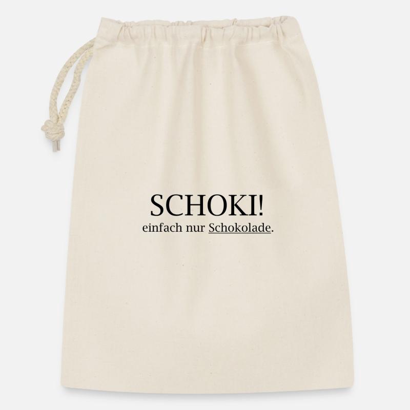 SCHOKI! Einfach Nur Schokolade - Geschenkbeutel aus Baumwolle (30 x 45 cm) - Natur
