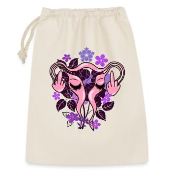 Flowers Uterus Pro-Choice - Gift Bag 30 x 45 cm - nature - Front