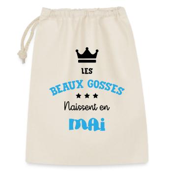 Cadeau naissance bébé garçon Mai Beaux Gosses BG - Sac cadeau 30 x 45 cm - nature - Devant