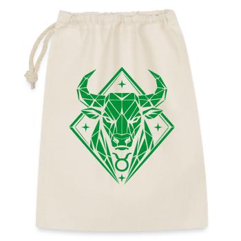 Taureau géométrique - Force pure - Signe du zodiaque Taureau - Sac cadeau 30 x 45 cm - nature - Devant