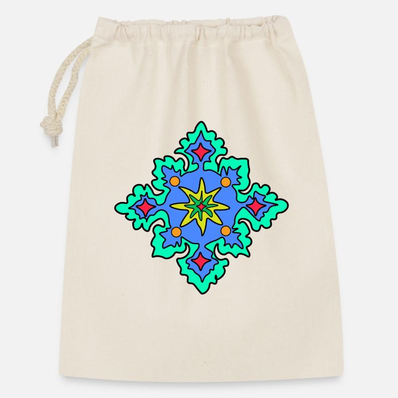 Geometric Mandala Star Pattern - Gift Bag 30 x 45 cm - nature