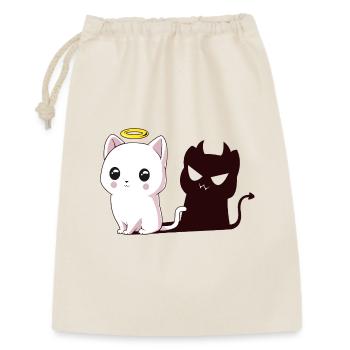 Ange de Kawaii avec Ombre de Démon - Sac cadeau 30 x 45 cm - nature - Devant