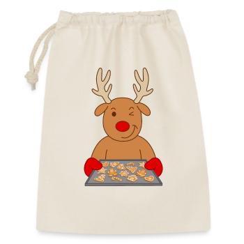 Reindeer Christmas biscuits Baking cookies - Gift Bag 30 x 45 cm - nature - Front