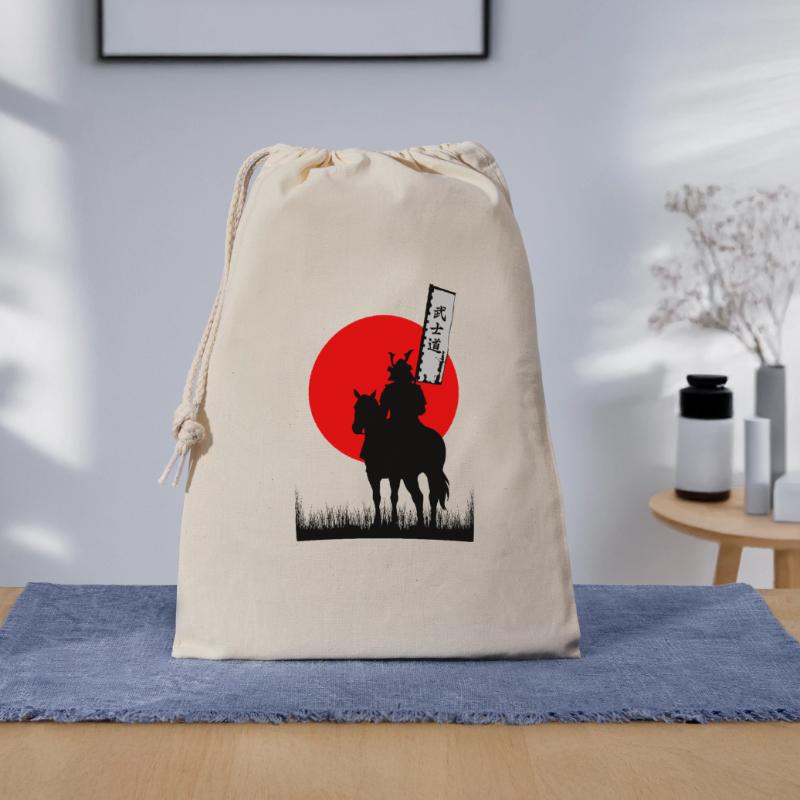 BUSHIDO, SAMURAI WARRIOR CODE | 8K CLEAN SILHOUTTE Gift Bag 30 x 45 cm