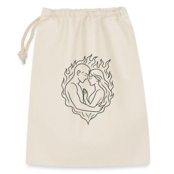 Flame Heart Lovers - Couple d’amour - Sac cadeau 30 x 45 cm - nature - Devant