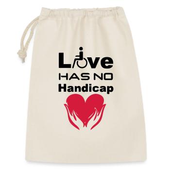 Liebe Behinderung Rollstuhl Spruch Geschenk - Geschenkbeutel aus Baumwolle (30 x 45 cm) - Natur - Vorne