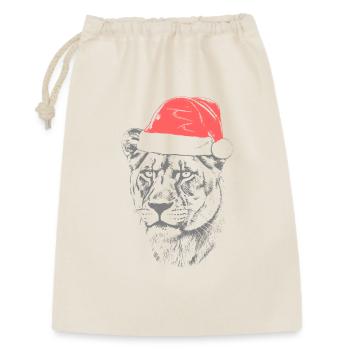 Chapeau de Noël Lionne - Sac cadeau 30 x 45 cm - nature - Devant