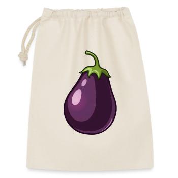 Aubergine - Geschenkbeutel aus Baumwolle (30 x 45 cm) - Natur - Vorne