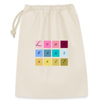 Aimez-vous en lettres pastel - Sac cadeau 30 x 45 cm - nature - Devant