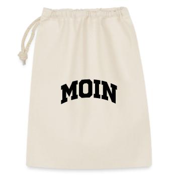 MOIN – Norddeutsch im College-Style - Geschenkbeutel aus Baumwolle (30 x 45 cm) - Natur - Vorne