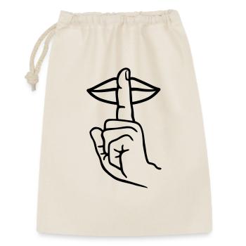 Hand with finger silence hand gesture - Gift Bag 30 x 45 cm - nature - Front