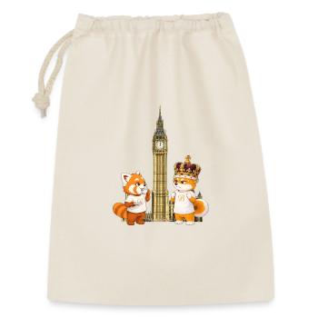 Faul und grummelig in London - Geschenkbeutel aus Baumwolle (30 x 45 cm) - Natur - Vorne