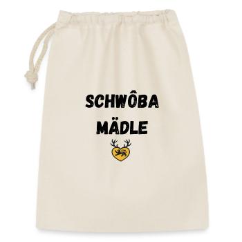 Schwoba Mädle Schwäbisch - Geschenkbeutel aus Baumwolle (30 x 45 cm) - Natur - Vorne