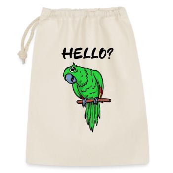 Papagei Spruch Vogel Zootiere Vogelliebhaber - Geschenkbeutel aus Baumwolle (30 x 45 cm) - Natur - Vorne