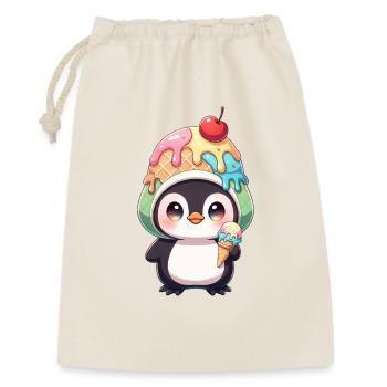 Süßer Pinguin Cartoon Eiscreme Sommer Regenbogen - Gift Bag 30 x 45 cm - nature - Front