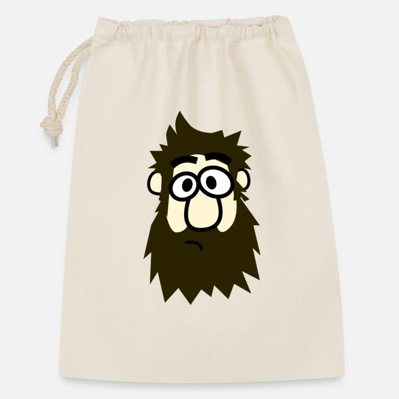 Brillenbart Comicheld - Geschenkbeutel aus Baumwolle (30 x 45 cm) - Natur