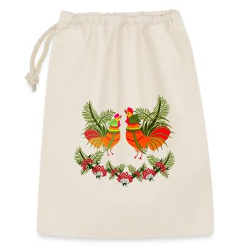 Coq avec poule - Sac cadeau 30 x 45 cm - nature - Devant