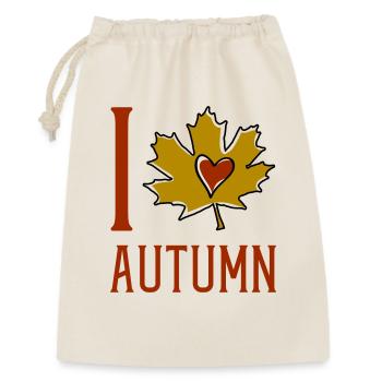 Autumn Leaf Heart Motif - Gift Bag 30 x 45 cm - nature - Front