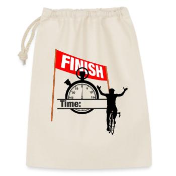 Cycling Finish Time - Gift Bag 30 x 45 cm - nature - Front